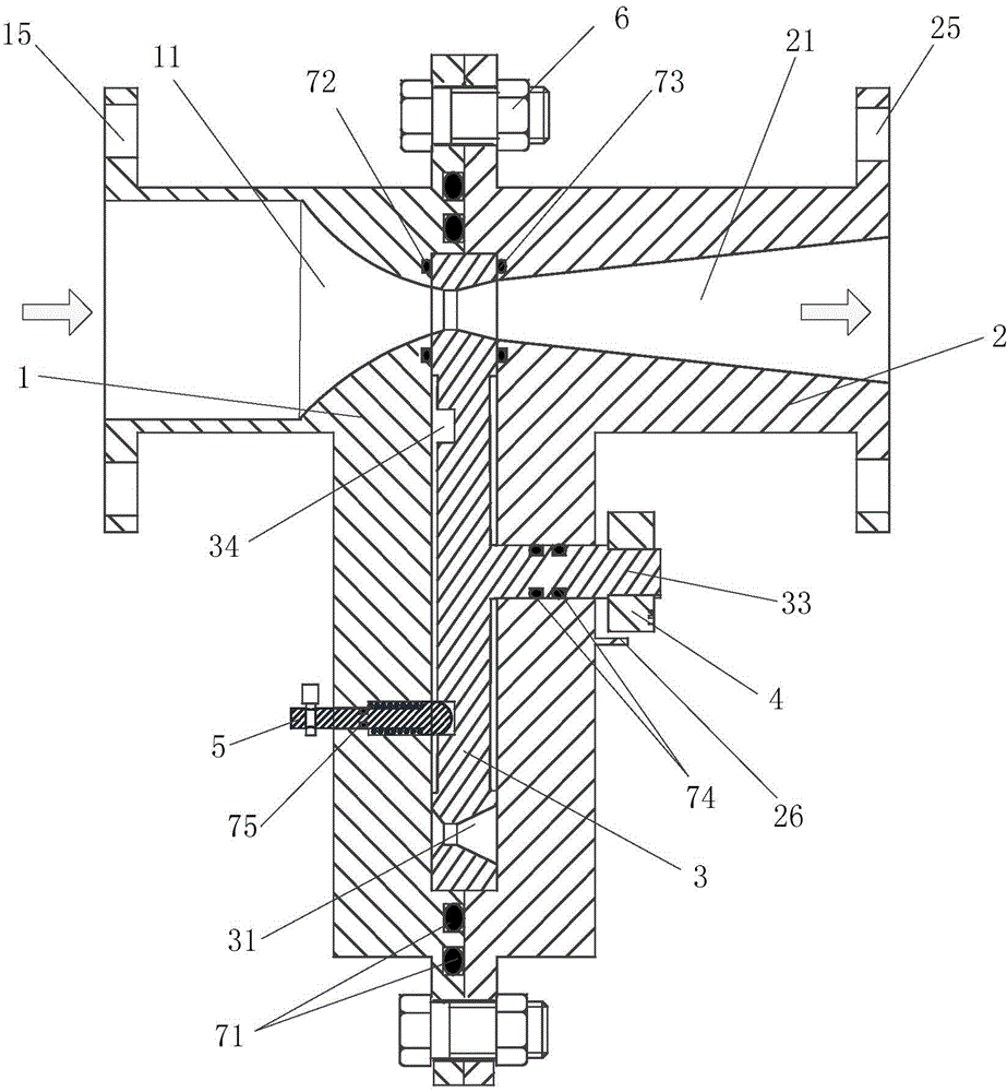 Critical flow venturi nozzle with throat rotating wheel and with adjustable throat area