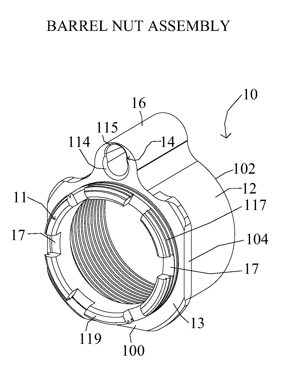 Barrel nut assembly and method to attach a barrel to a firearm using such assembly