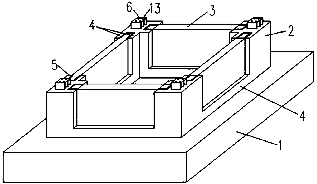 Foundation and upper steel structure full modular assembly elevator shaft