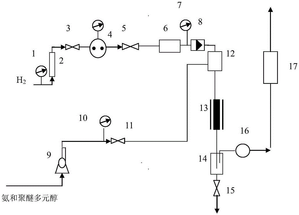 Method and device for preparing polyether amine