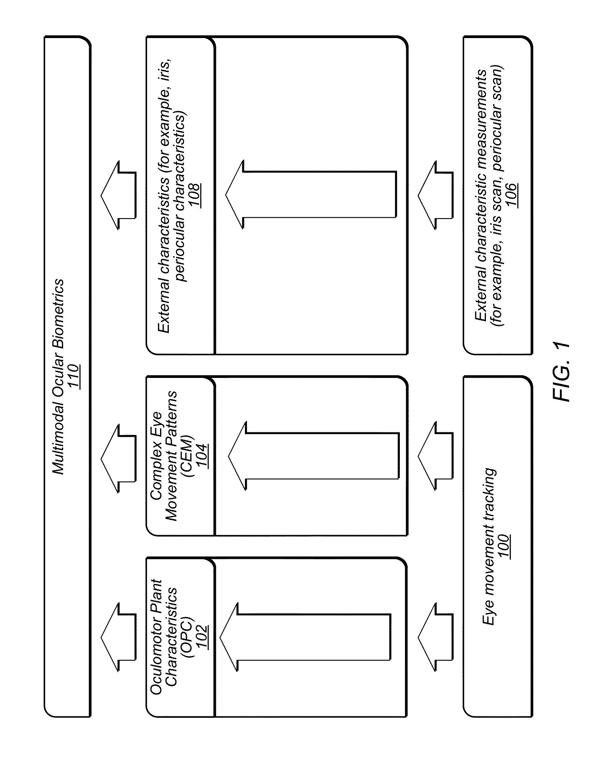 Person identification using ocular biometrics with liveness detection