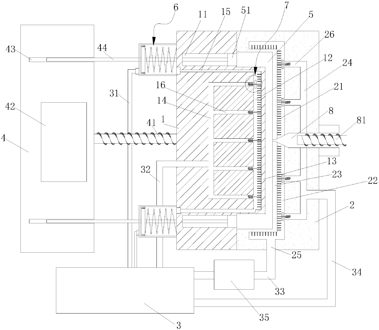 Die cooling structure capable of reducing warpage deformation