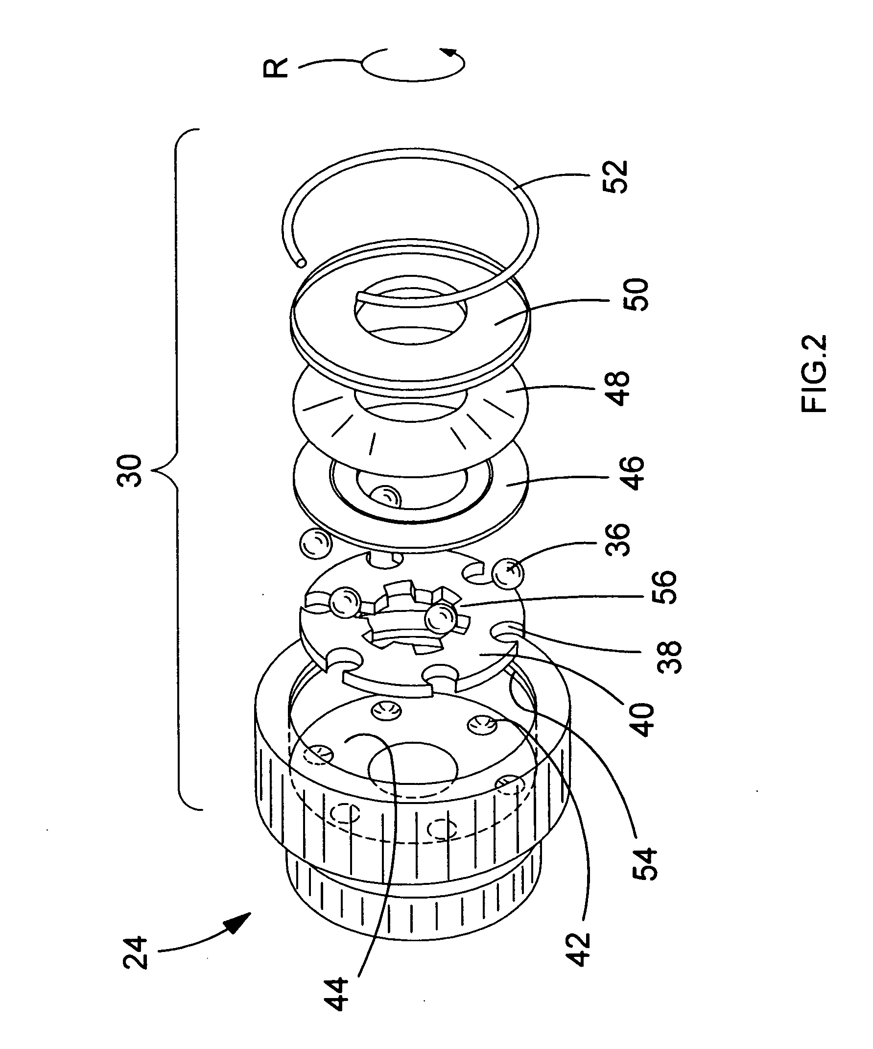 Power tool torque overload clutch