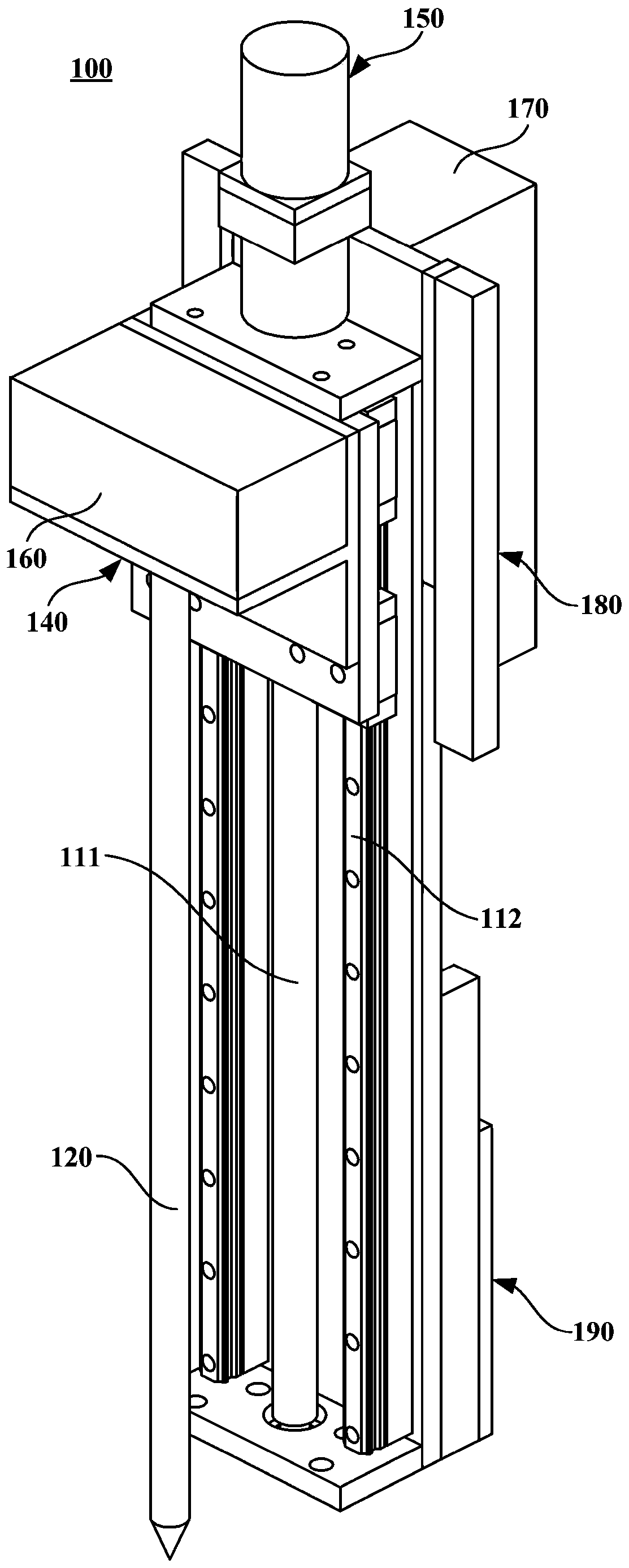 Measuring device used for measuring hardness of ice-shaped snow surface