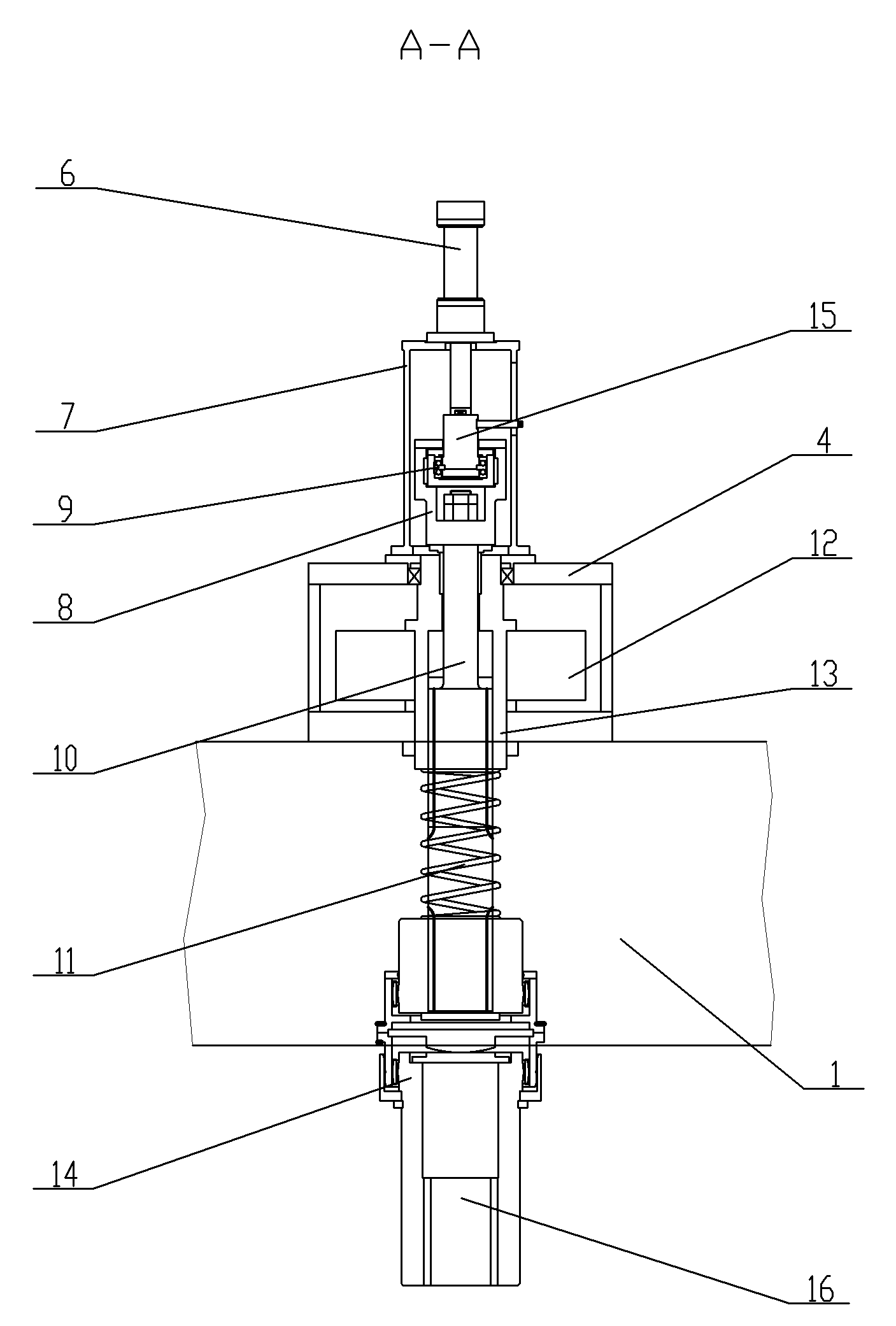 Vertical transmission device for vertical roller of rolling mill