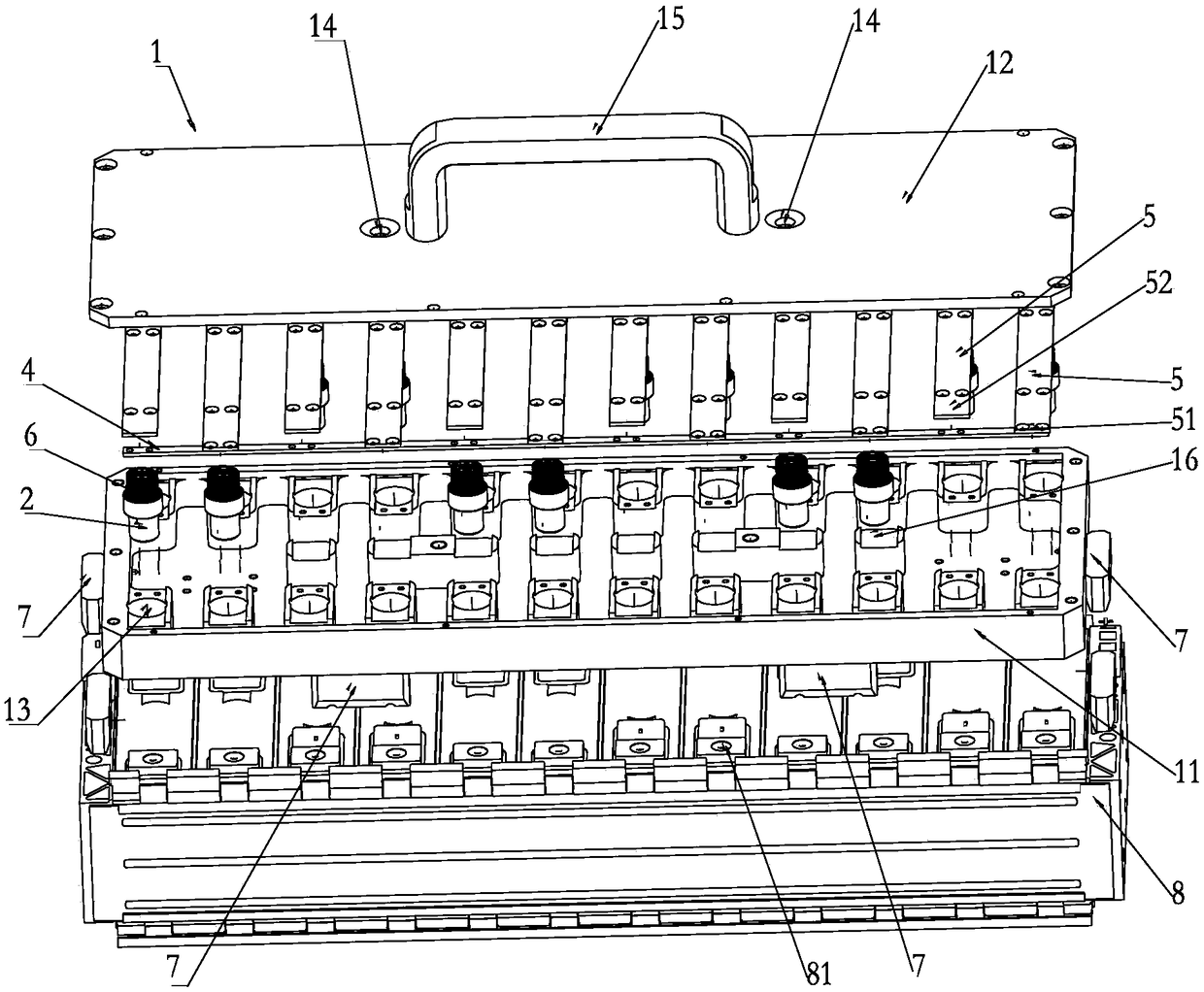 Insulated voltage-resistant test tool for power battery module