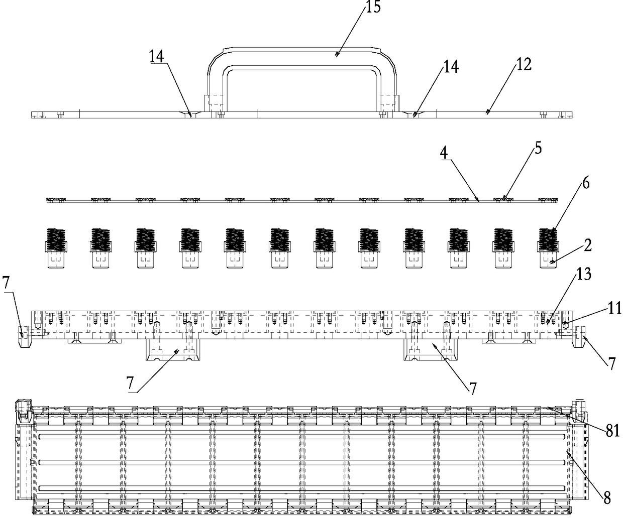 Insulated voltage-resistant test tool for power battery module