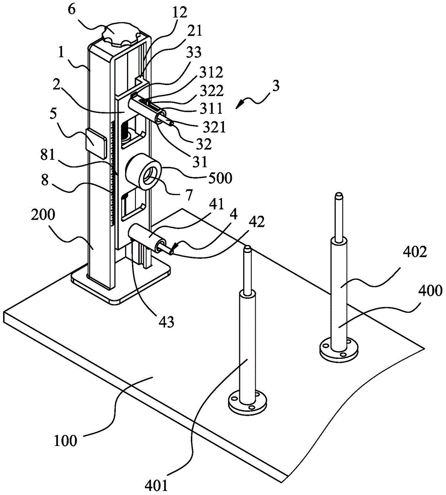 Rear wheel camber angle detector and rear camber angle detection device