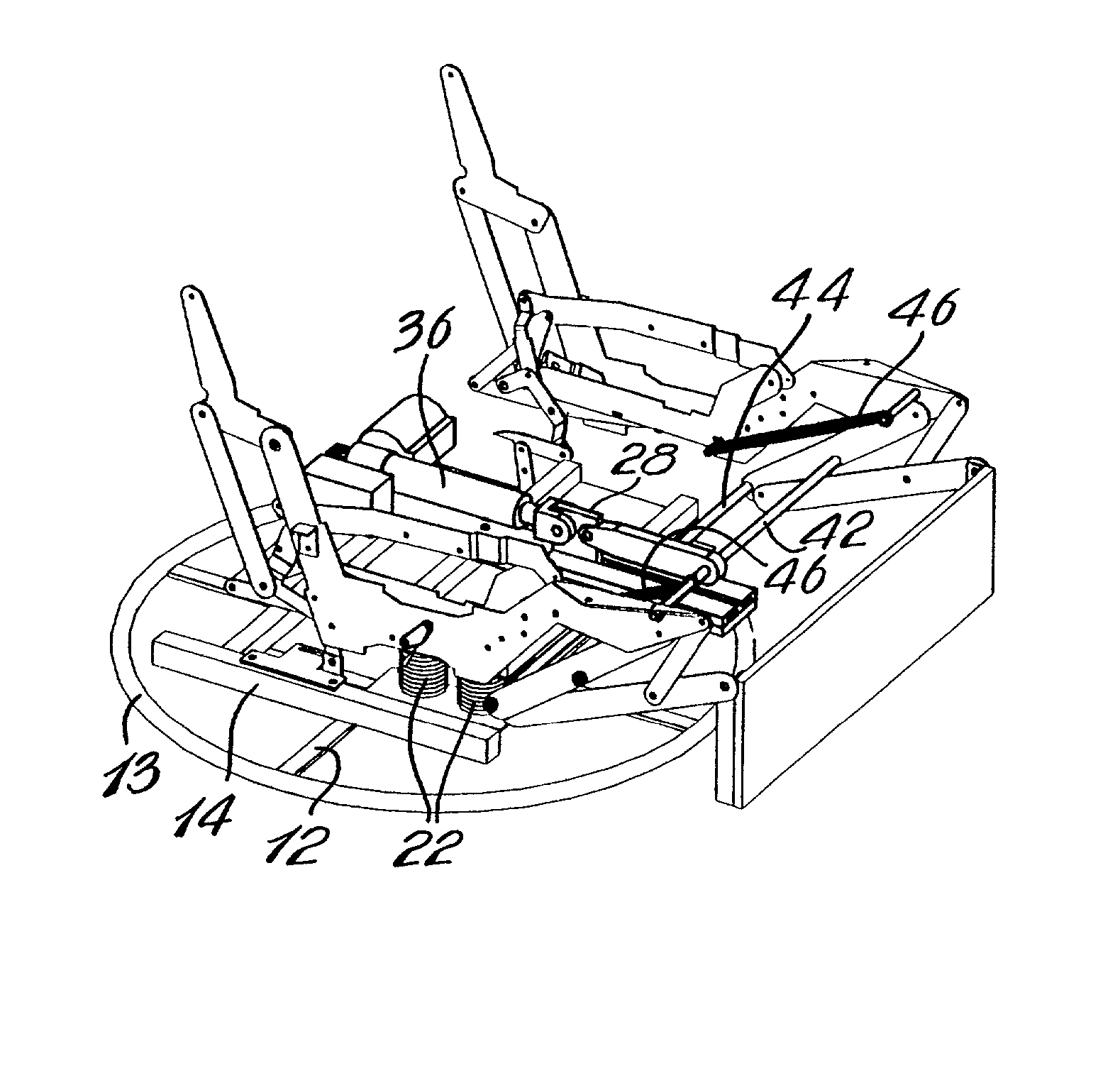 Reclining motorized multi-position chair with rocking and pivoting action