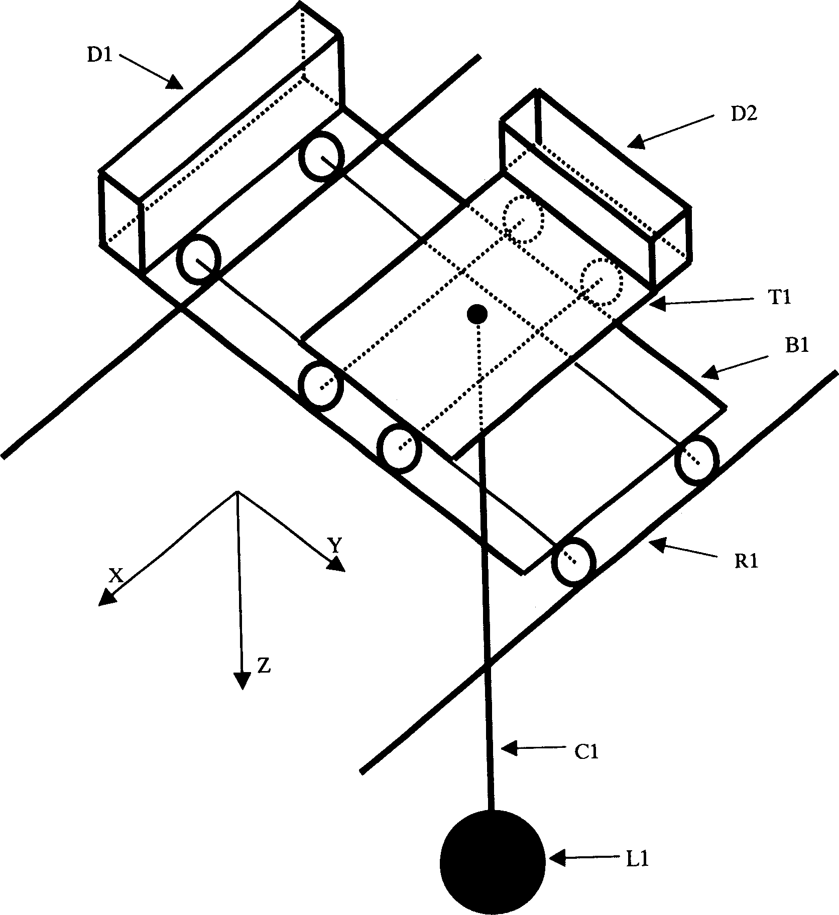 Lifting rope angle measurer for crane