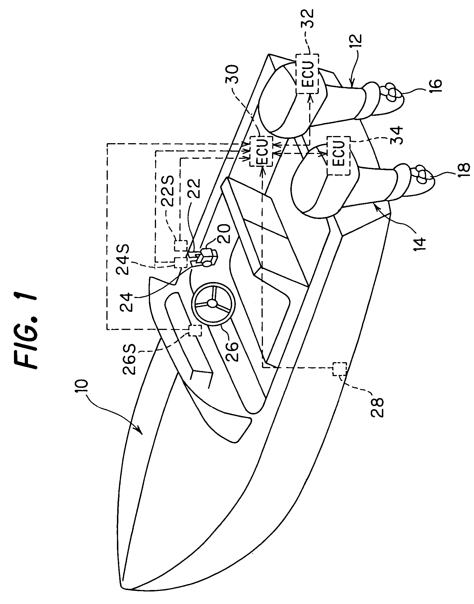 Outboard motor engine speed control system