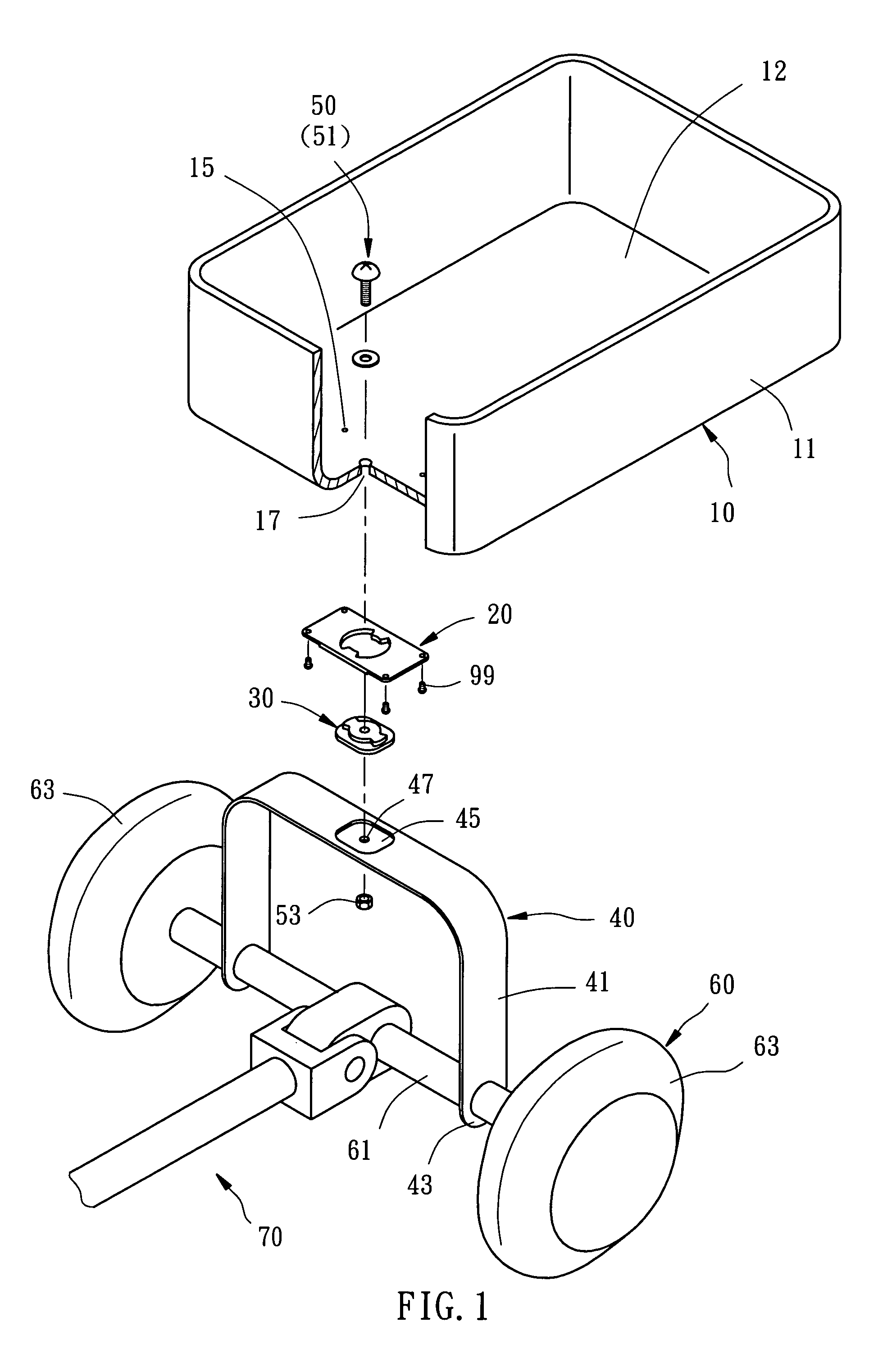 Steering control coupling structure for children's wagon