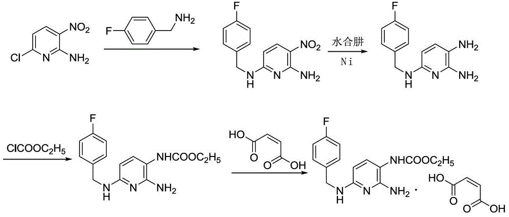 Method for preparing flupirtine maleate by one-pot method