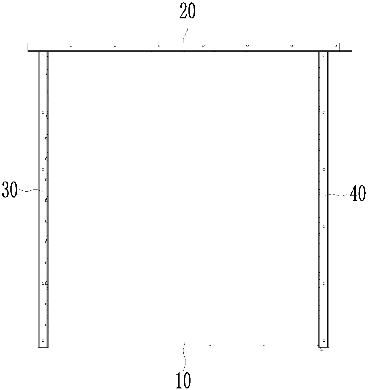 Stretching-out rebar prefabricated part forming mold and using method thereof