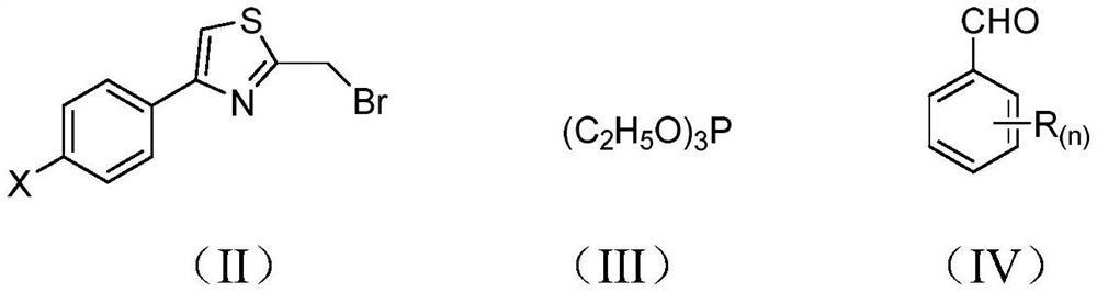 4-(4-halogenated phenyl)-2-(substituted styryl) thiazole compound and application thereof