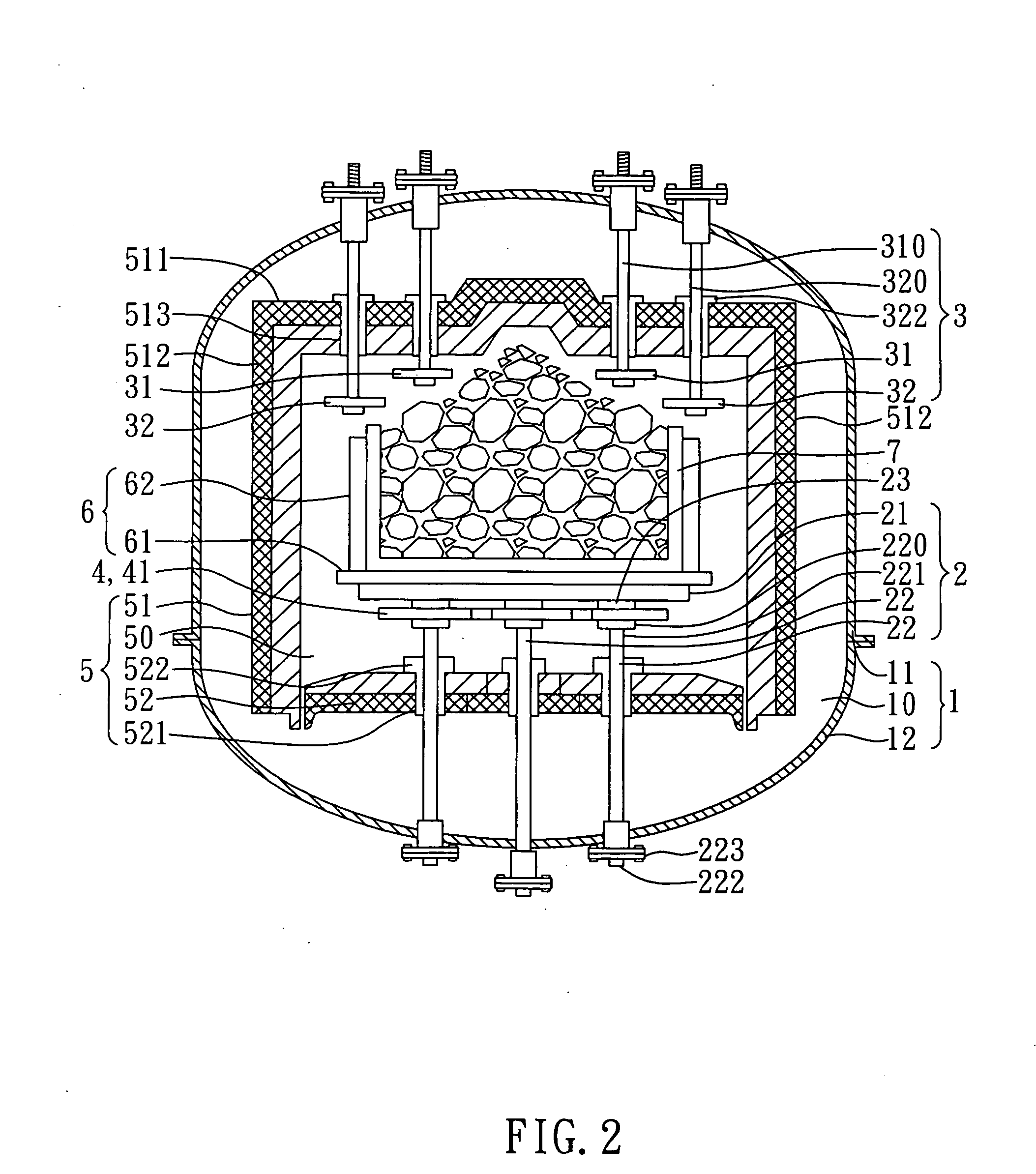 Crystal-growing furnace with heating improvement structure