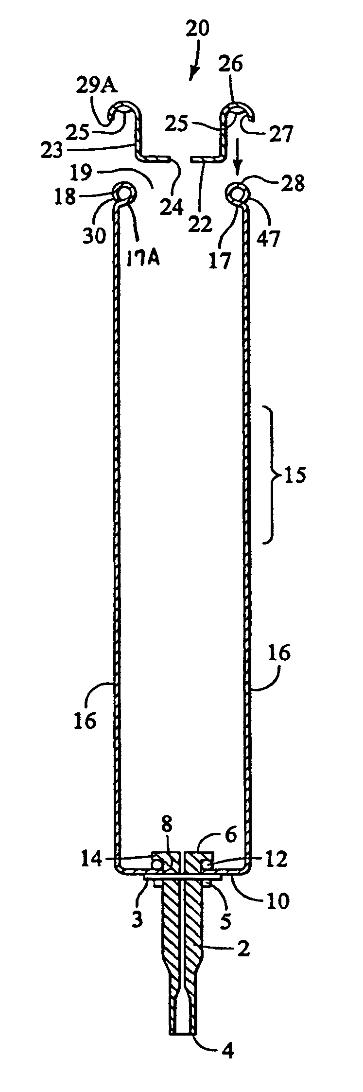 Pressurized gas sampling container