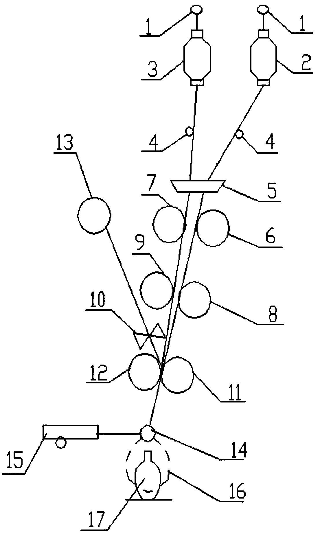 Elastic yarn, production process and fabric thereof