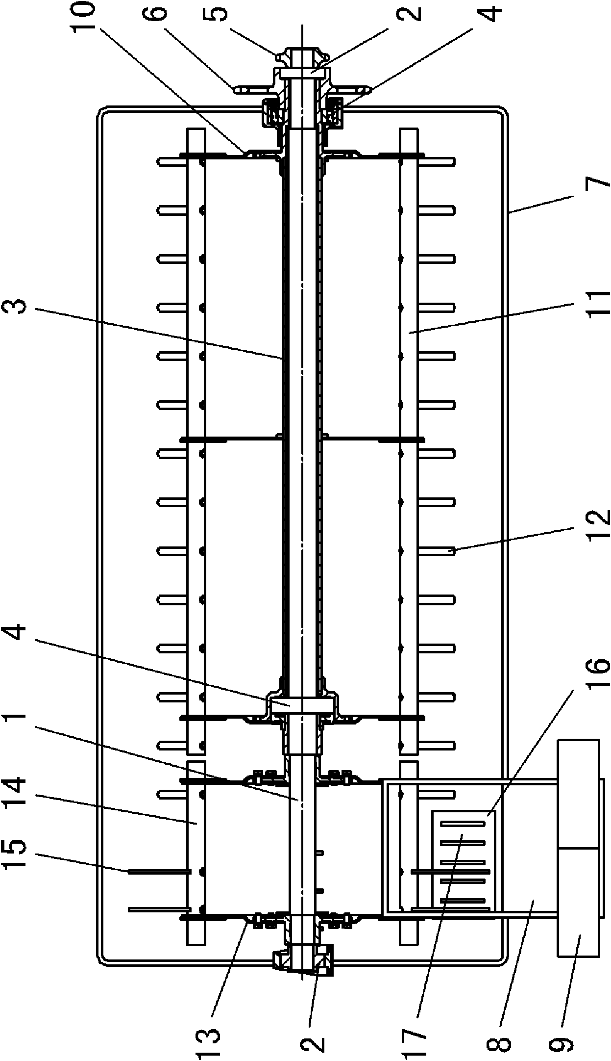 Straw crushing and throwing method and device of full-feeding combine harvester