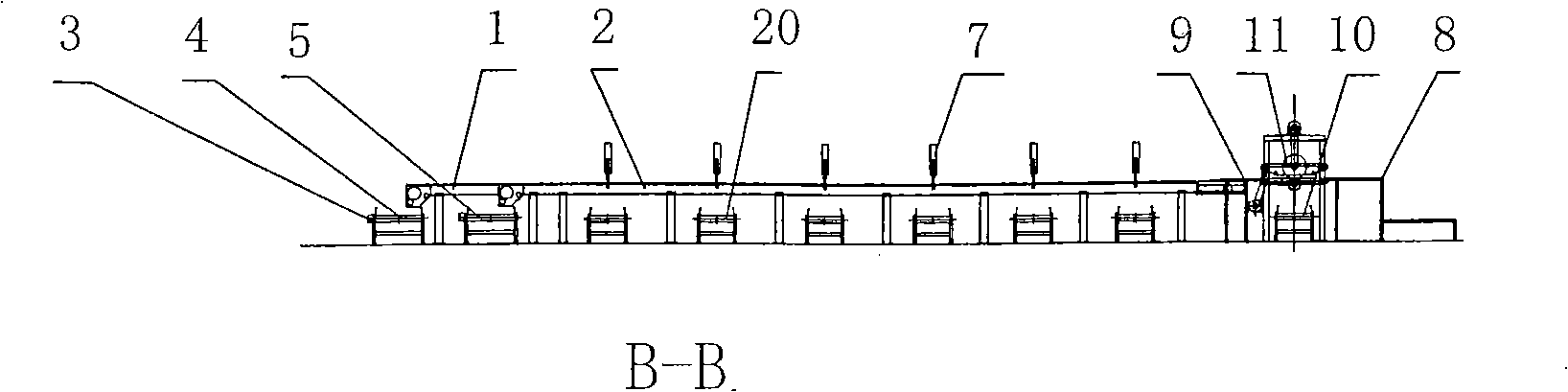 Grading technique for cutting cured leaf head and selecting slice on-line and device