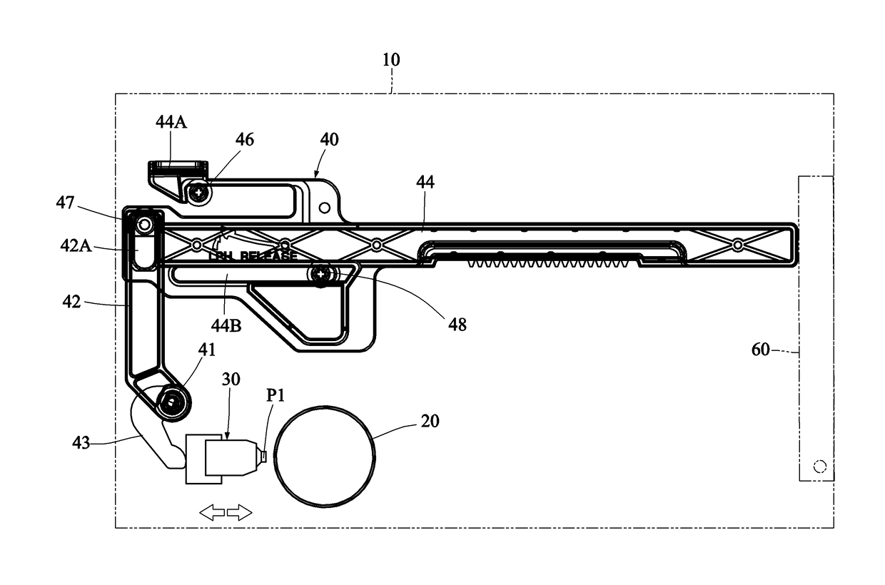 Printer module having print-head moving mechanism