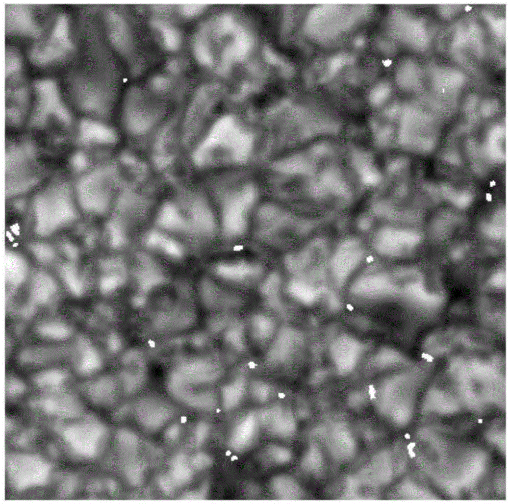 Method for cleaning solar photosphere bright spot in astronomical image