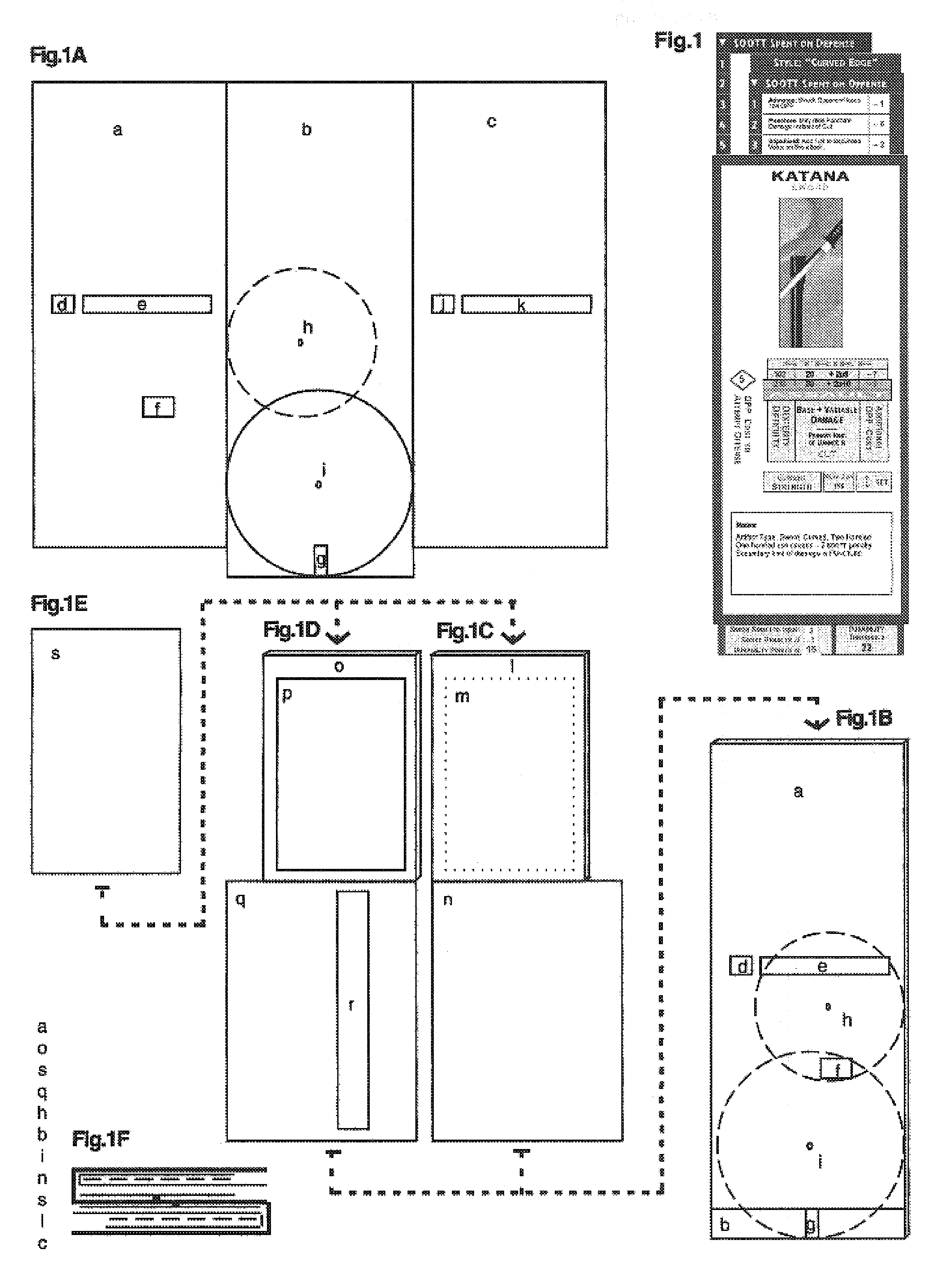 Role-playing game with interactive cards and game devices, namely in the form of linear and rotary slide rules, novel use of dice, tactical combat, word-based magic, and dynamic attrition