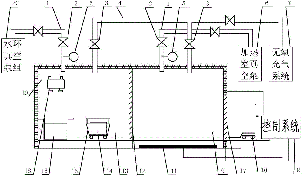 Vacuum water quenching system and vacuum water quenching method of bearing