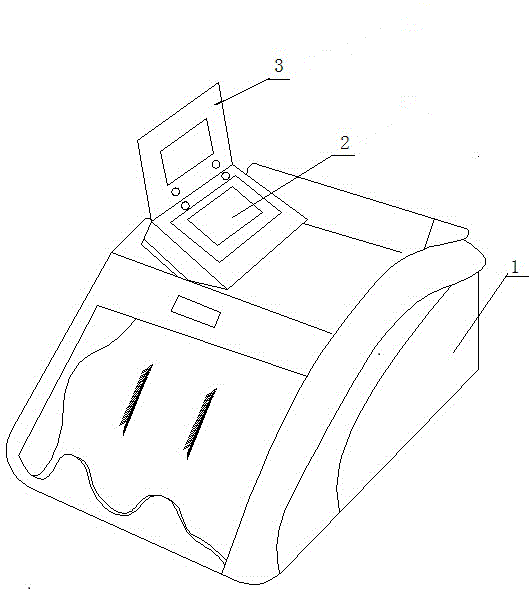 Money-counting machine display screen with dust-proof cover