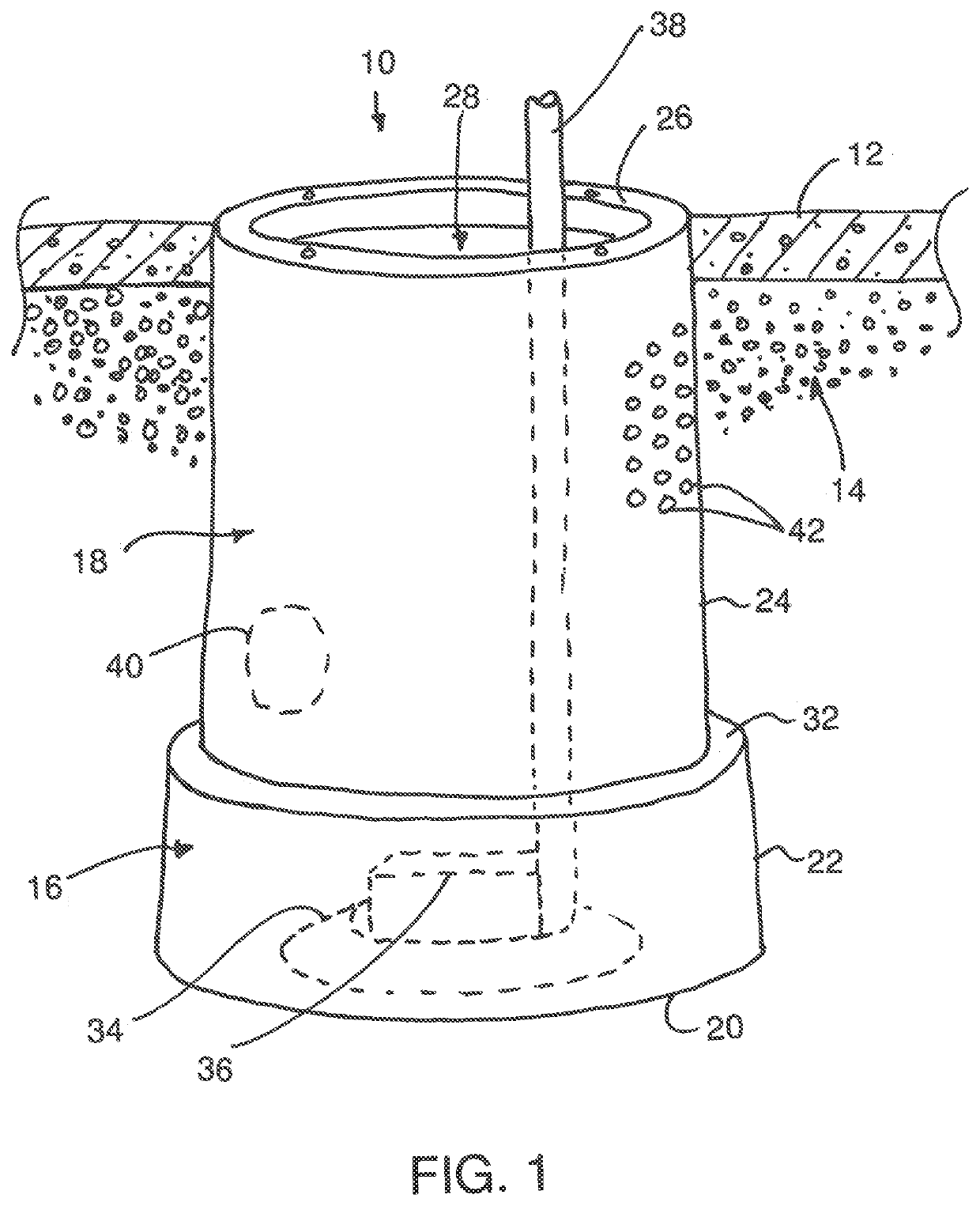 Collection tank for sump pump under building floor