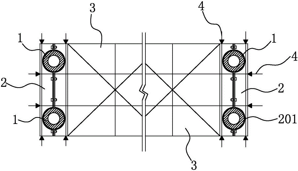 Prefabricated double-row pile and water-stop curtain integrated foundation pit supporting structure and construction method thereof