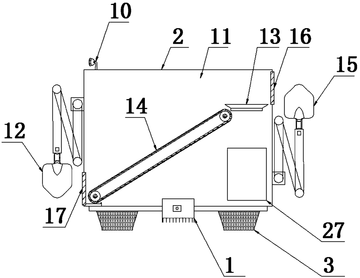 Intelligent conversion equipment for agricultural soil pollution and working method thereof