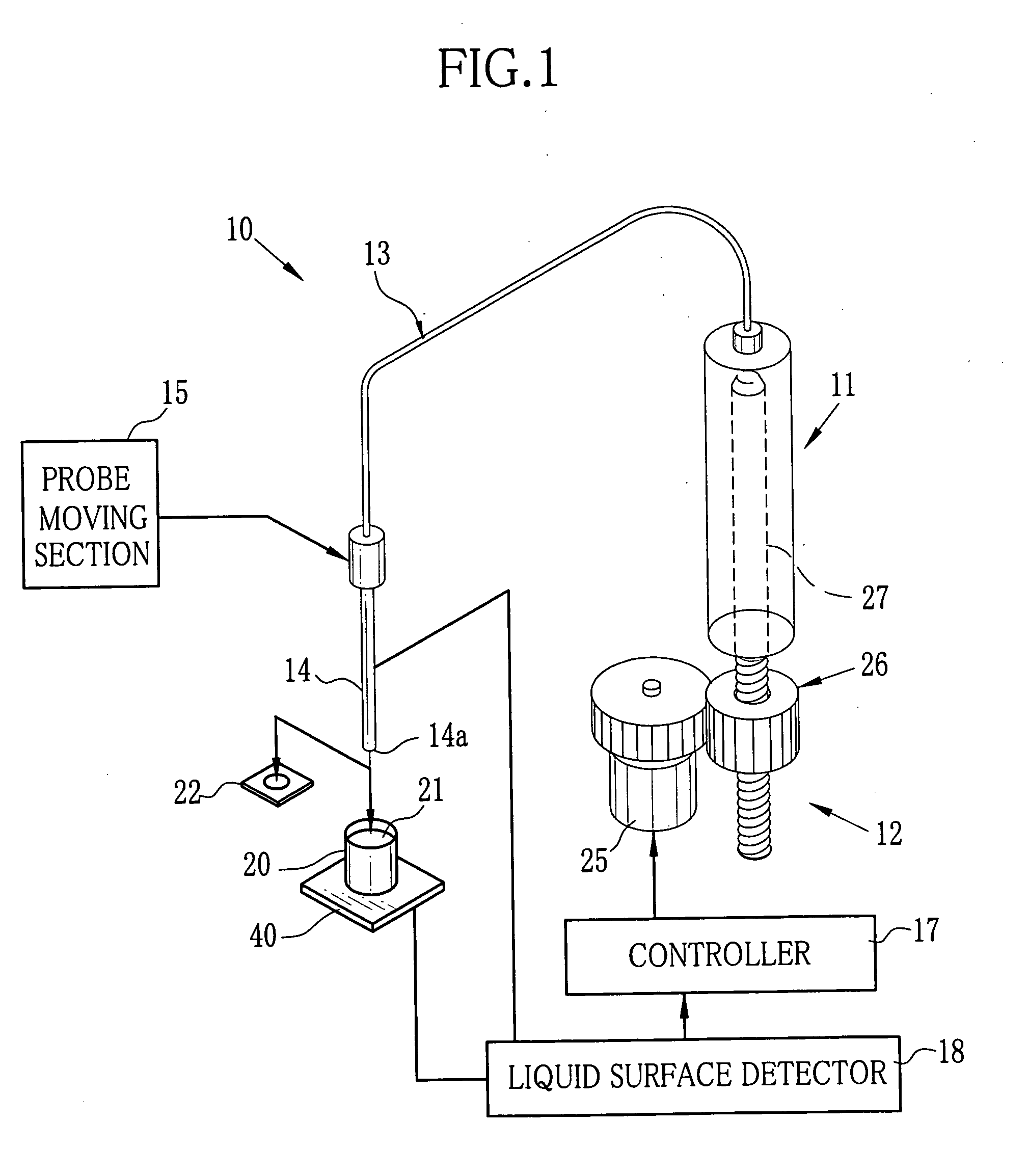 Liquid surface detection device