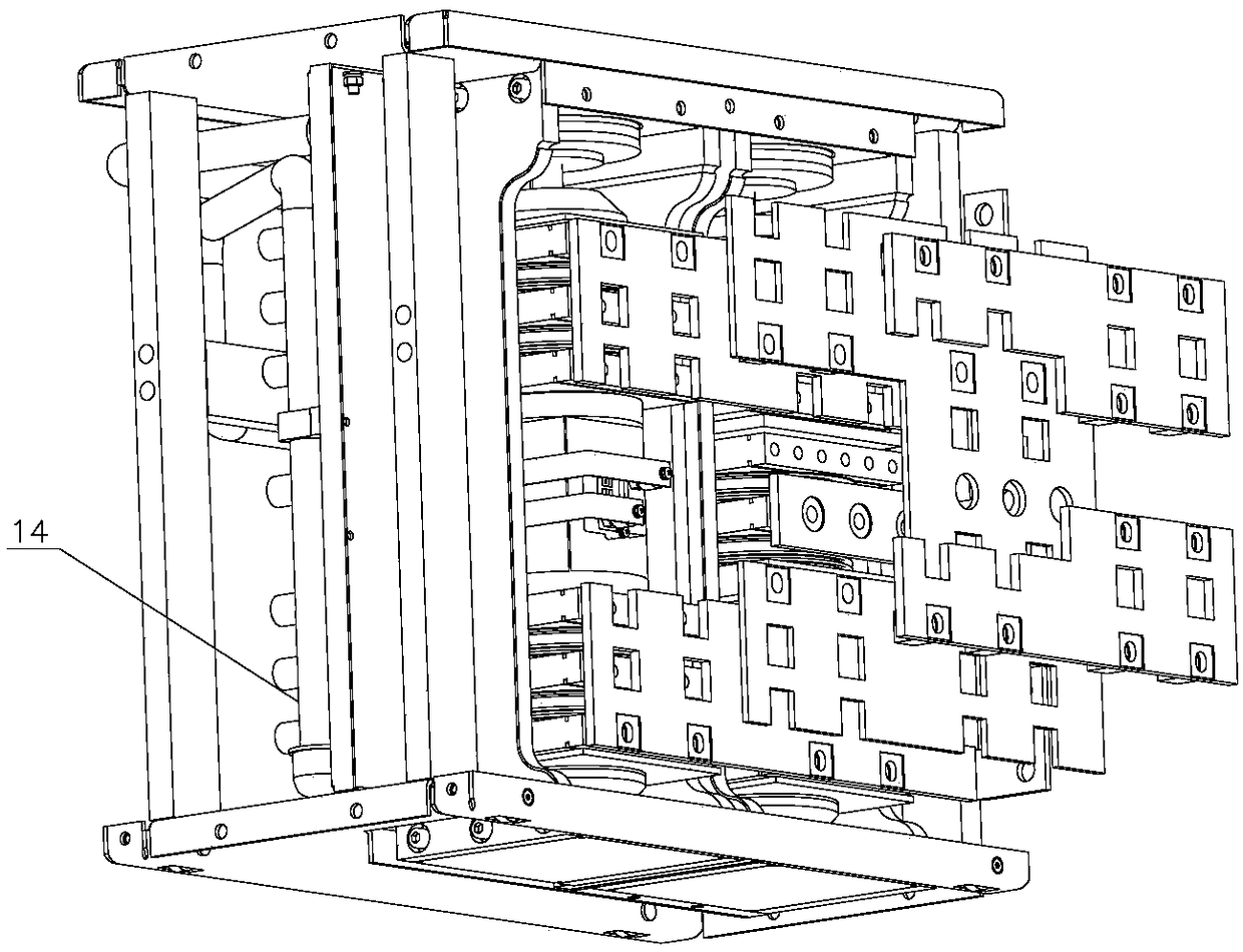 A power unit module of a frequency converter with an open frame structure