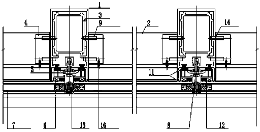 Energy-saving and heat-insulating semi-exposed framing glass curtain wall