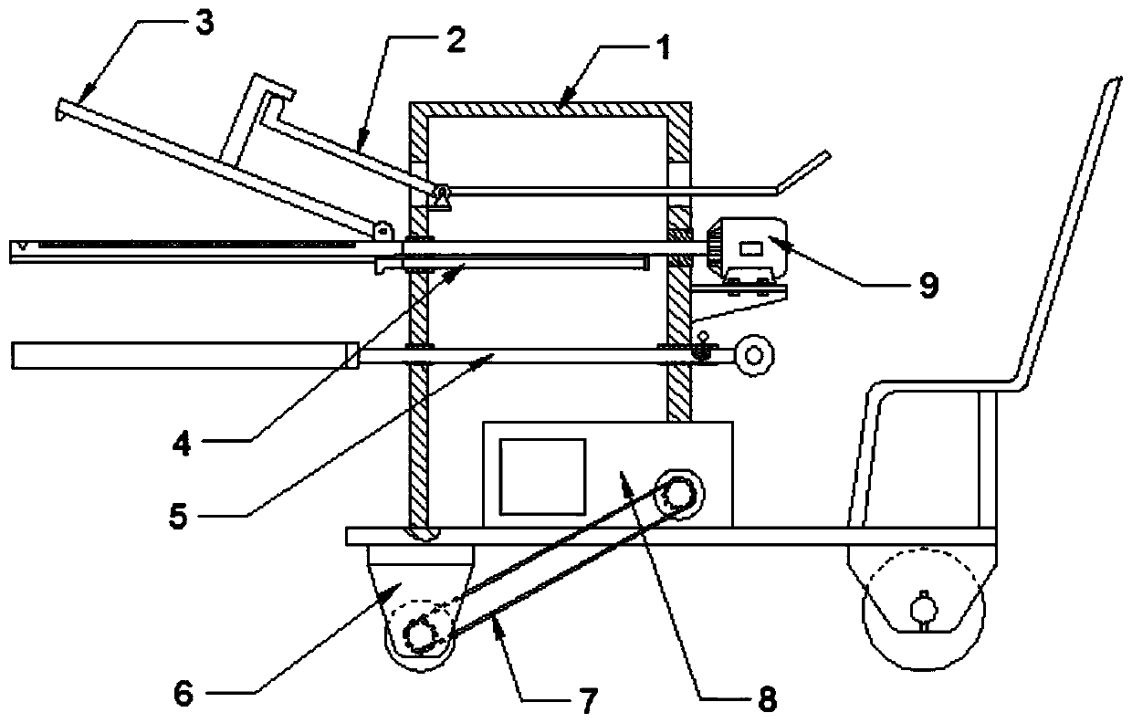 Full-automatic sugarcane leaf pulling device