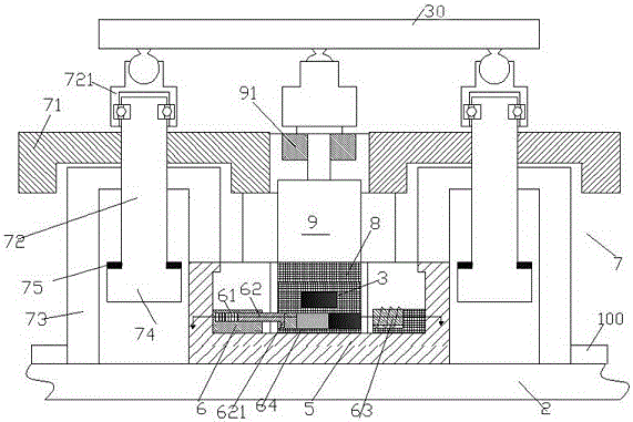 Smoothly-operated supporting platform structure for instrument