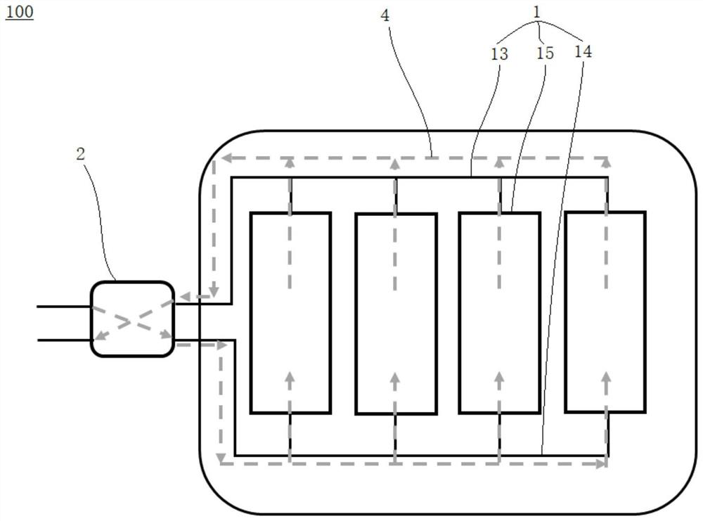 Liquid cooling system for battery pack, battery pack and vehicle