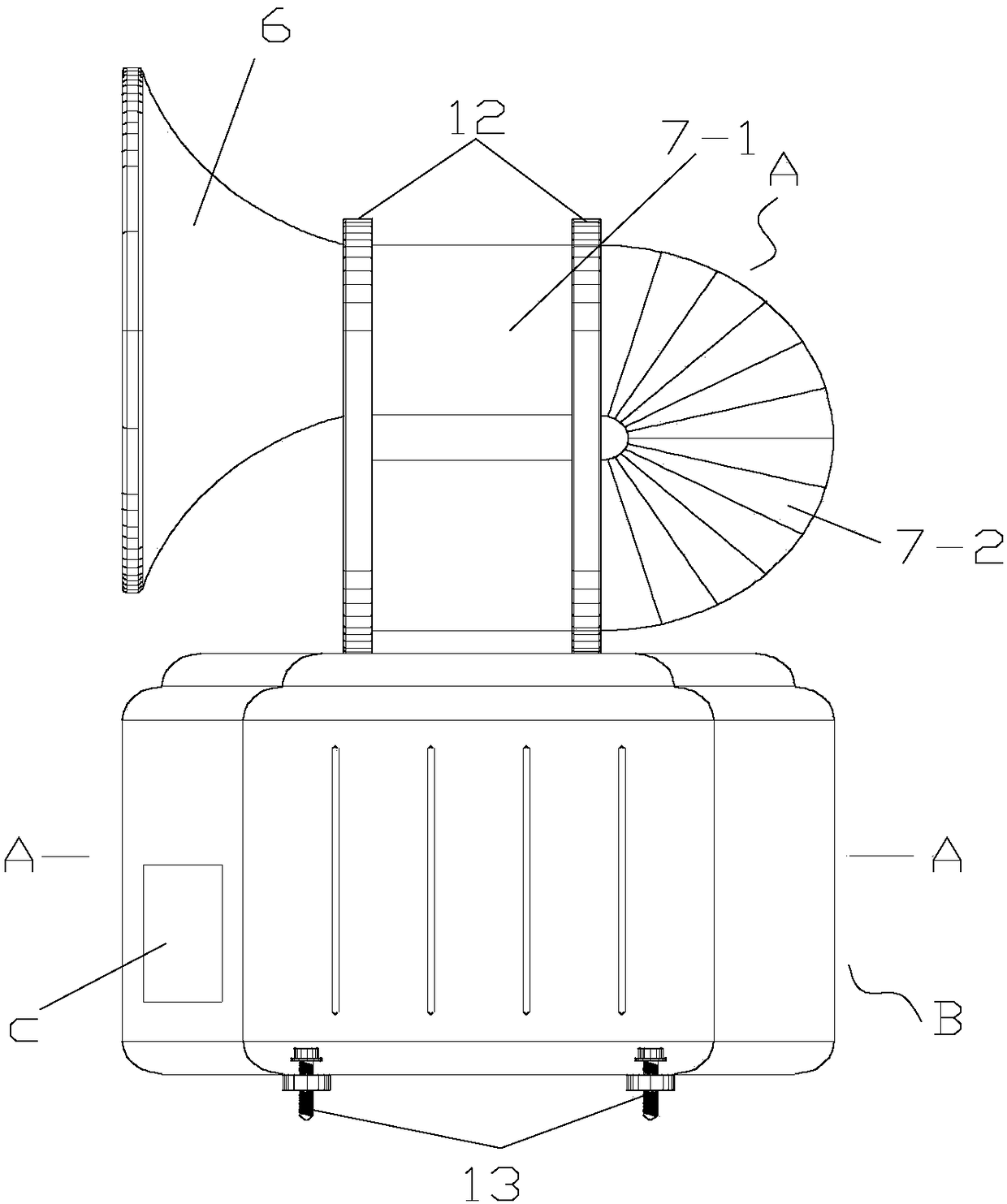 A resonant tube stacked woofer speaker and a coaxial horn three-way stacked speaker