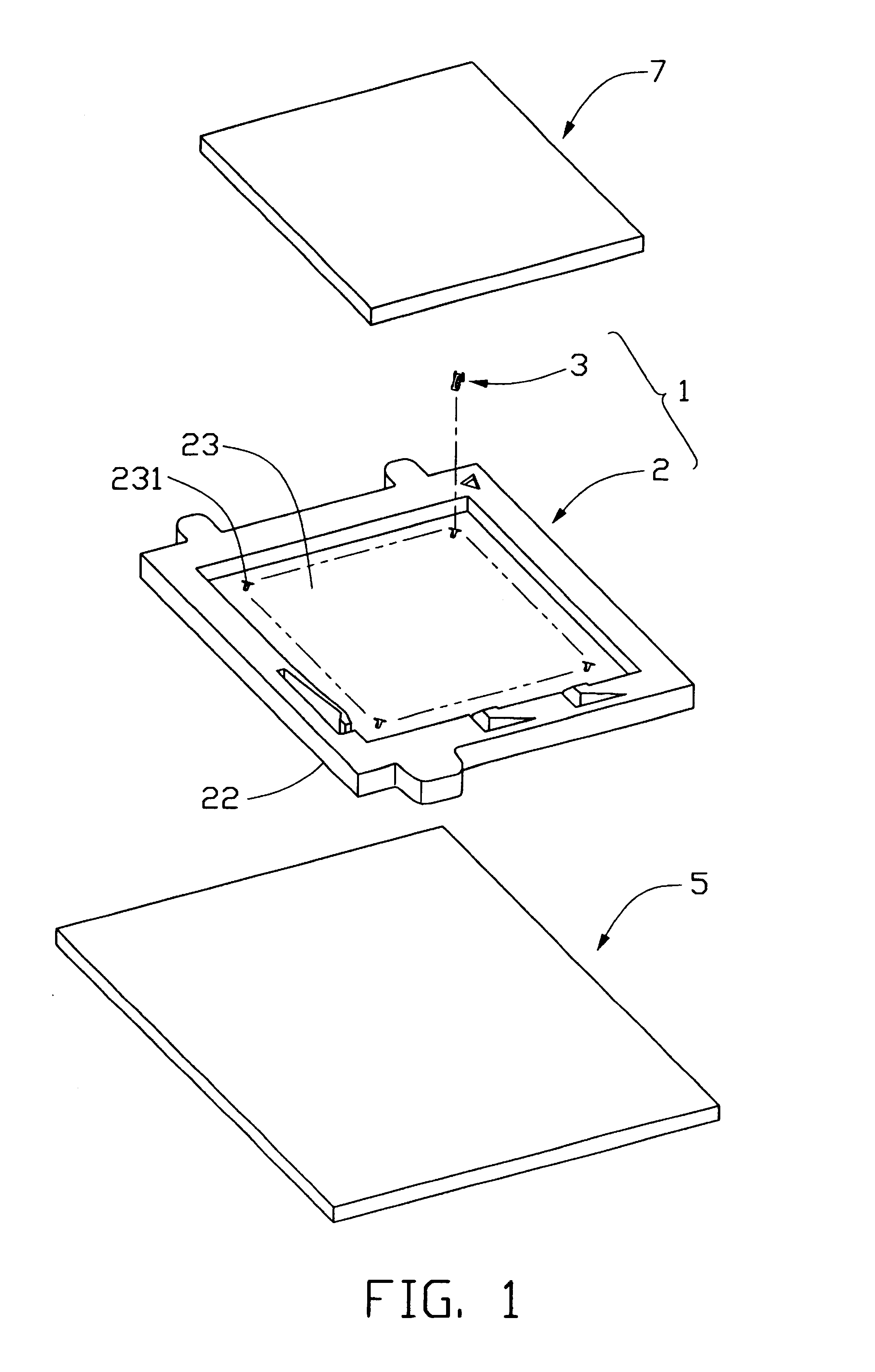 Land grid array connector having movable engagement of electrical contacts thereinto