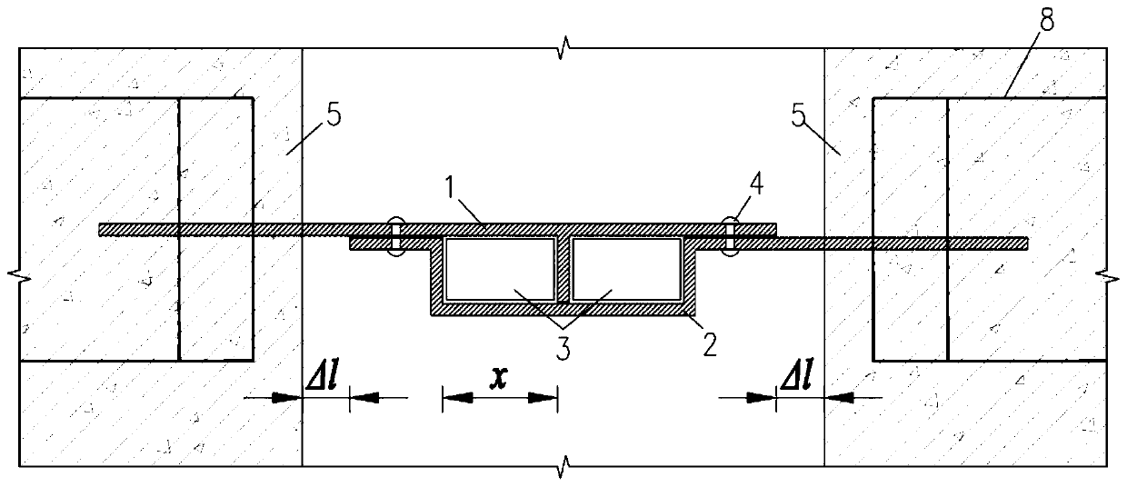 Bidirectional sliding extrusion type large-deformation waterproof deformation joint structure