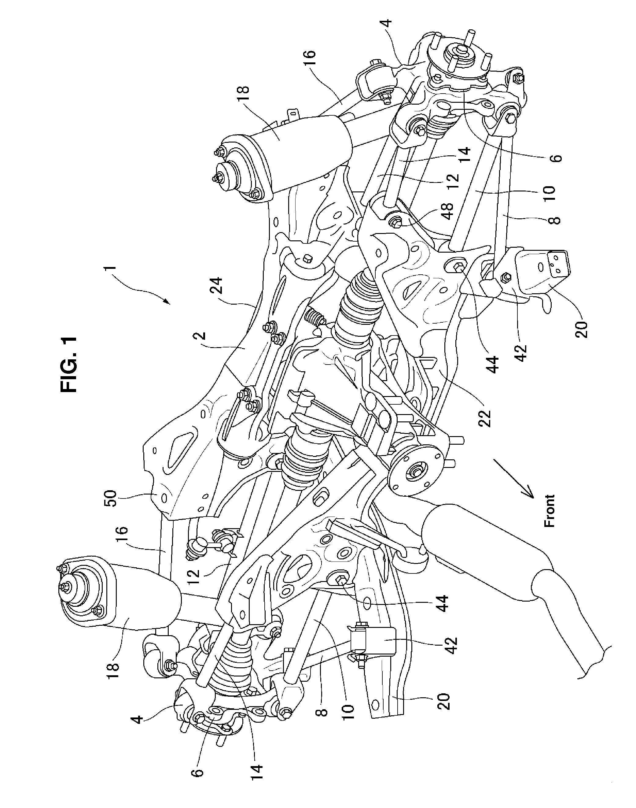 Rear sub frame of automotive vehicle