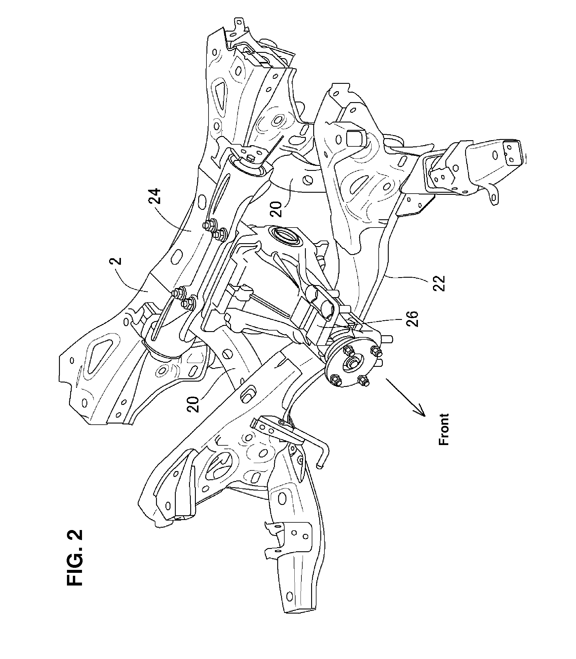 Rear sub frame of automotive vehicle