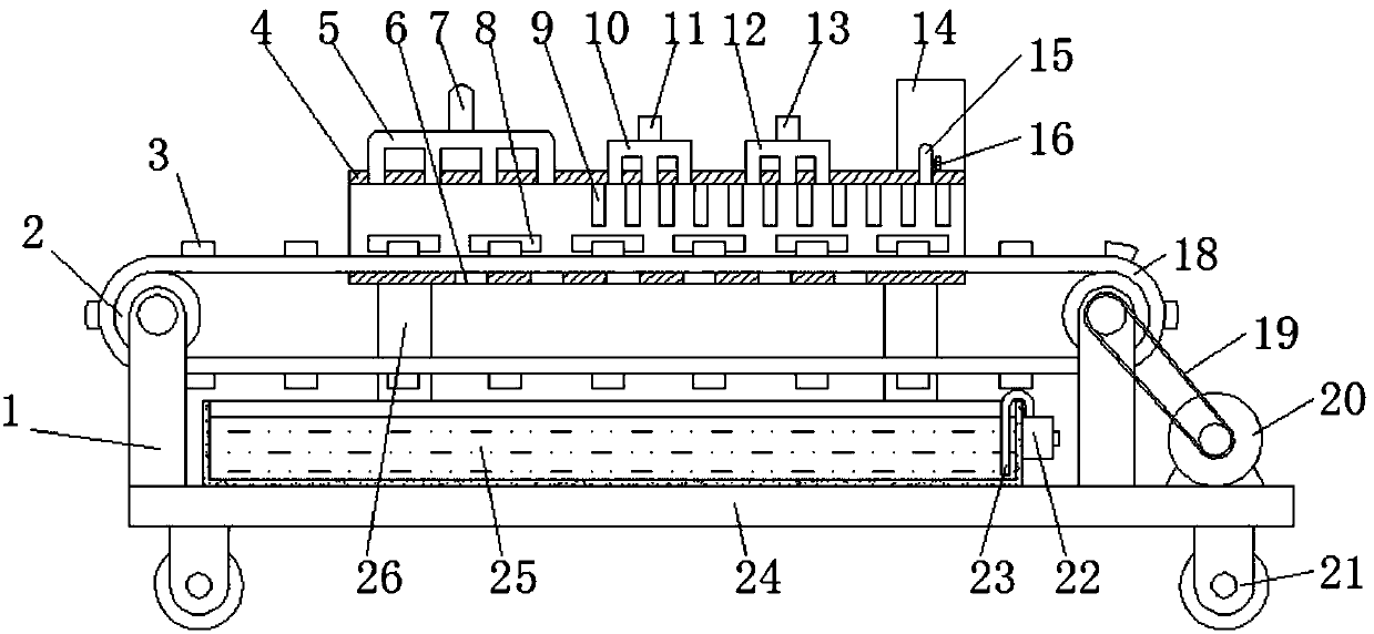 Integrated half coupling cleaning device