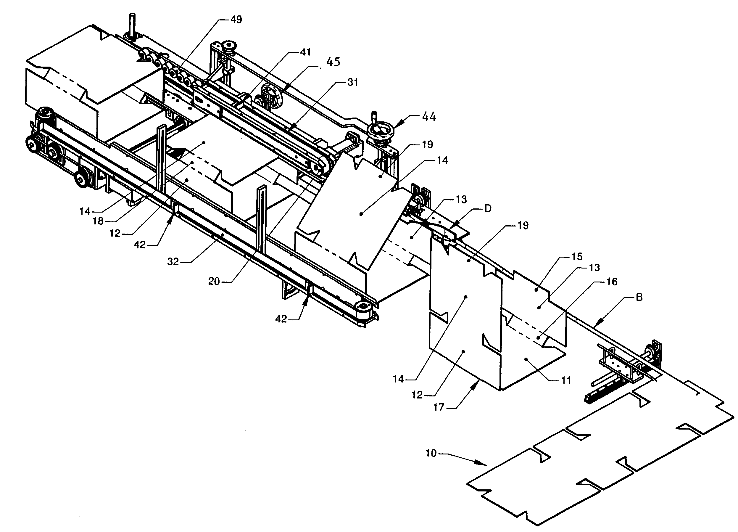 Positioning apparatus for container forming machine