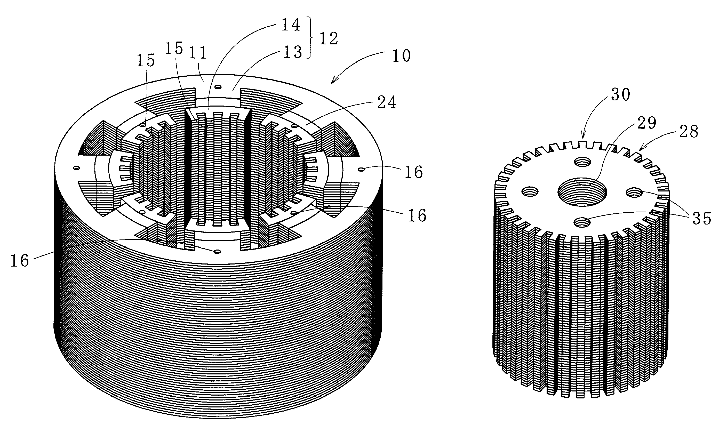 Stator core and method of manufacturing same