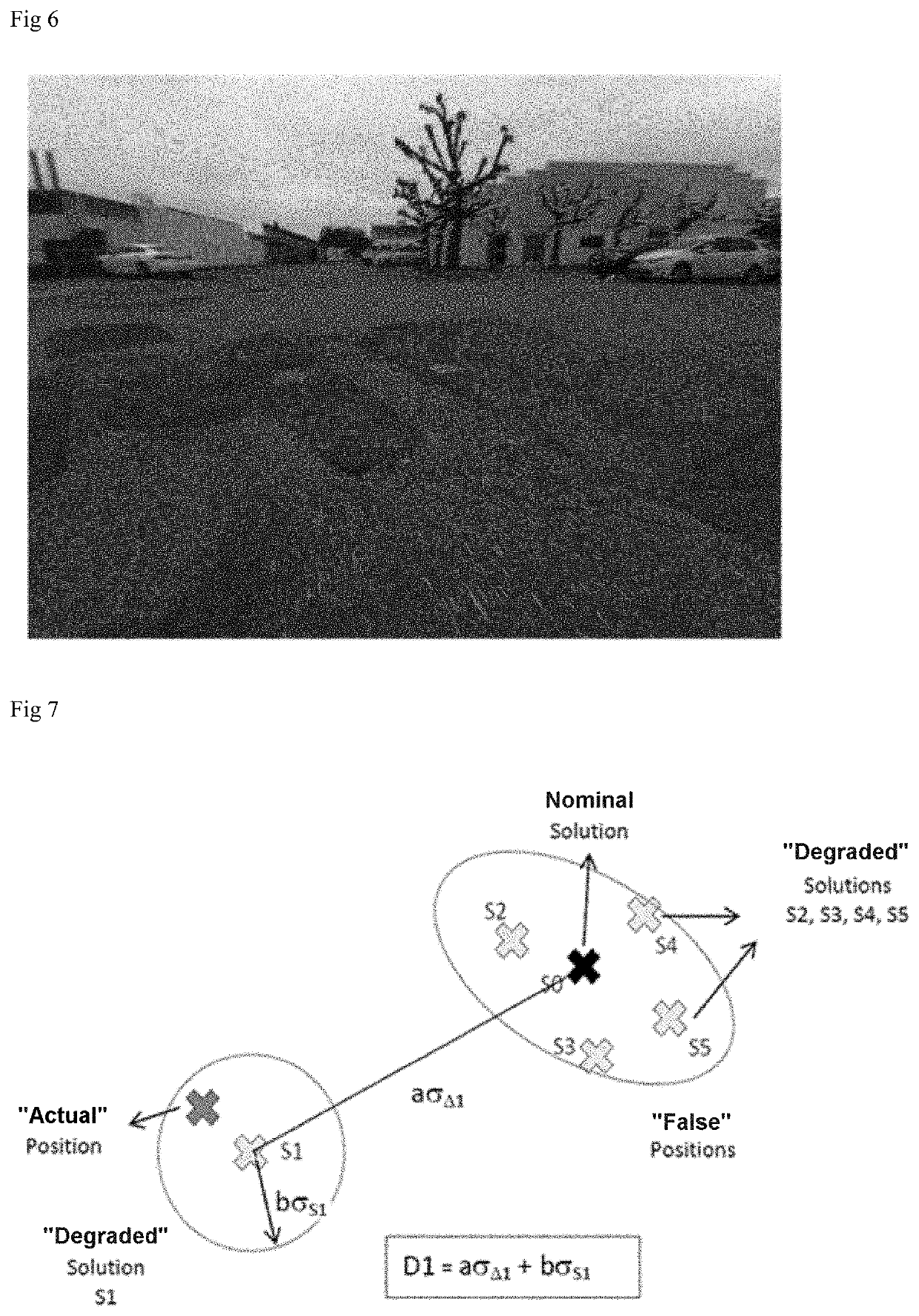 Method for determining a protection radius of a vision-based navigation system