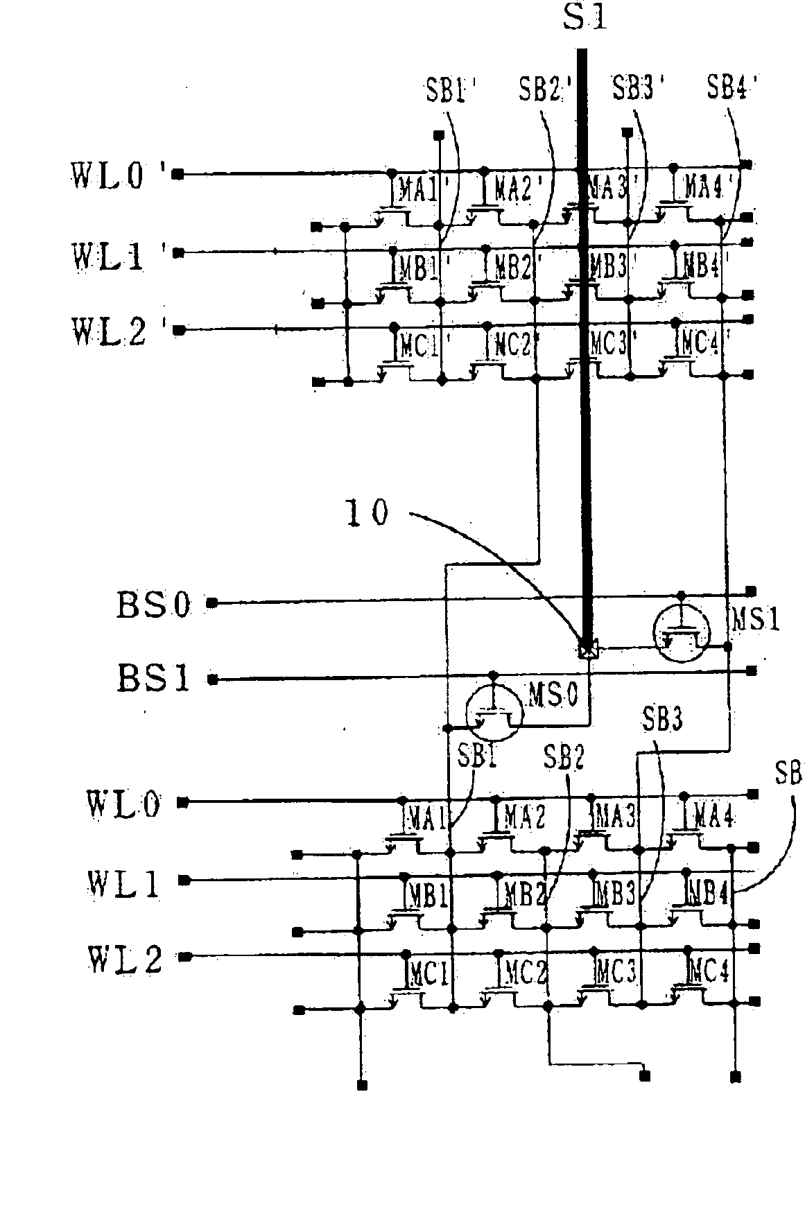 High density mask ROM having flat-type bank select