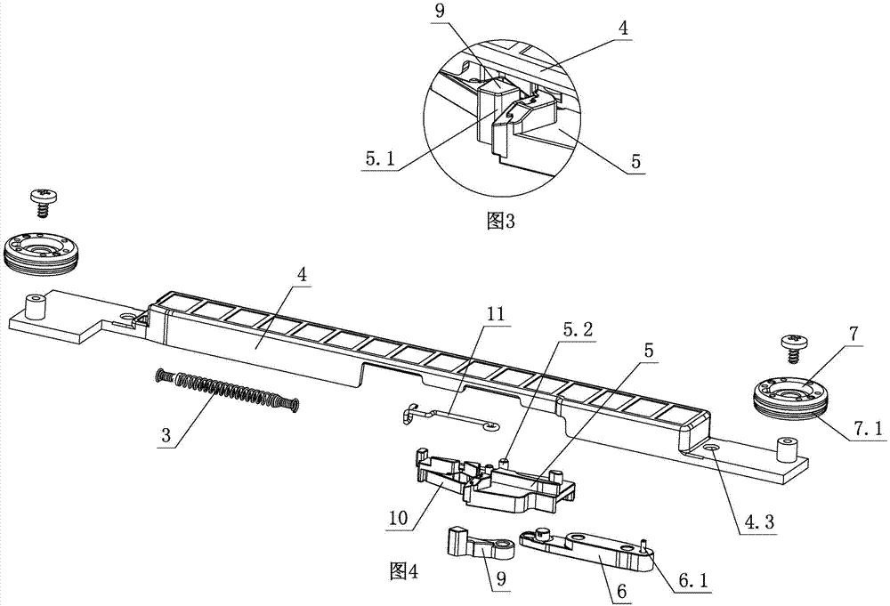 Pressing rebounding adjustment device used for sliding door