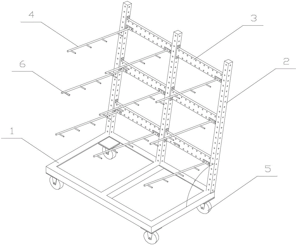 A flexible workpiece storage device